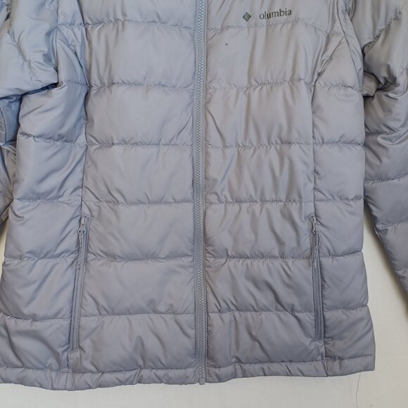 Columbia Interchange Jacket Gray Quilted Puffer Full Zip w Pockets Womens Medium - Picture 8 of 13